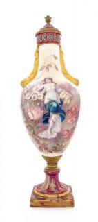 Appraisal: A Sevres Style Porcelain Covered Urn Height inches A Sevres