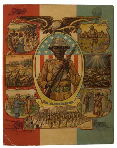 Appraisal: MILITARY Our Colored Fighters chromolithograph uplift print x inches mounted