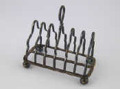 Appraisal: A silver toast rack by Martin and Hall Sheffield wt