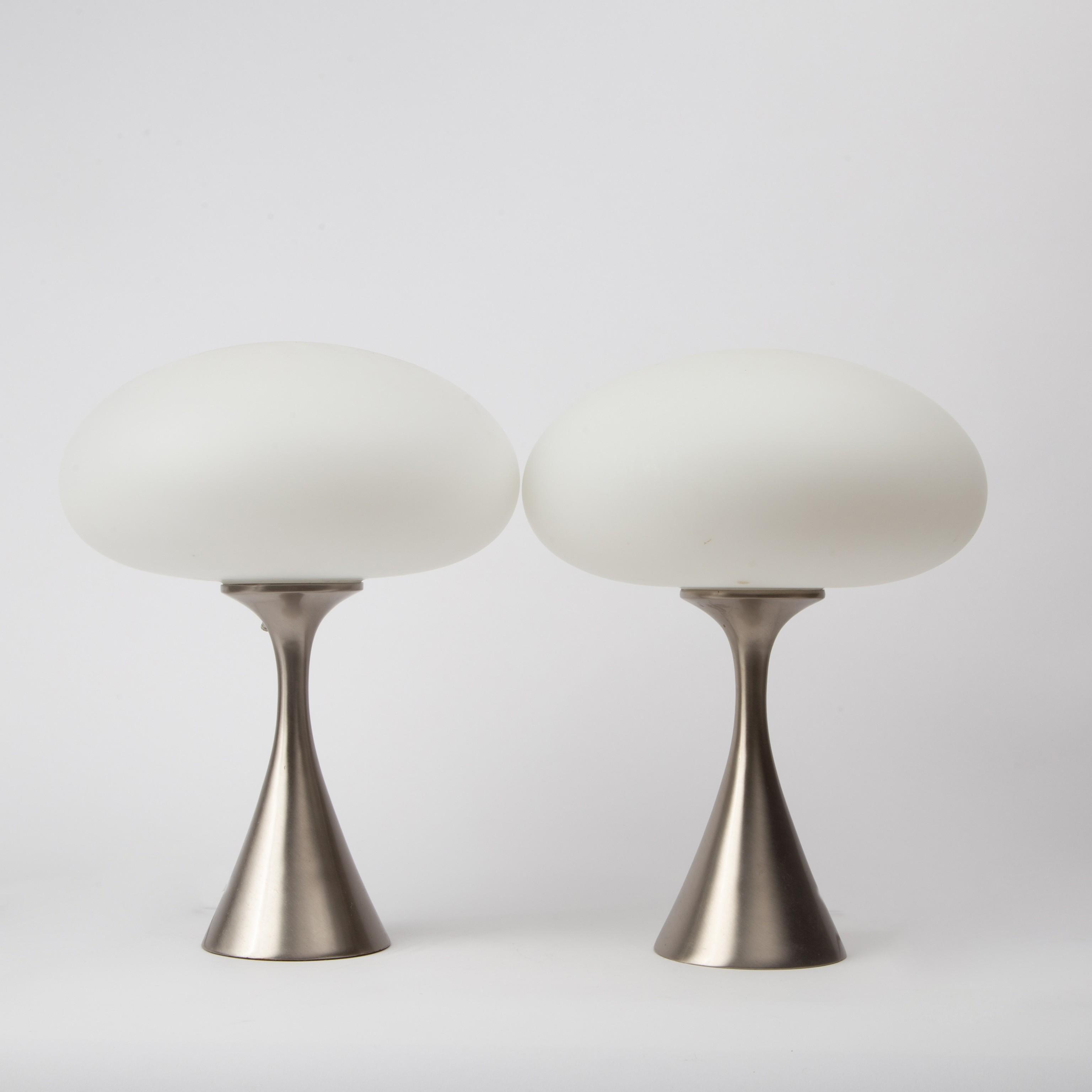 Appraisal: VINTAGE LAUREL PAIR OF MUSHROOM TABLE LAMPS A pair of