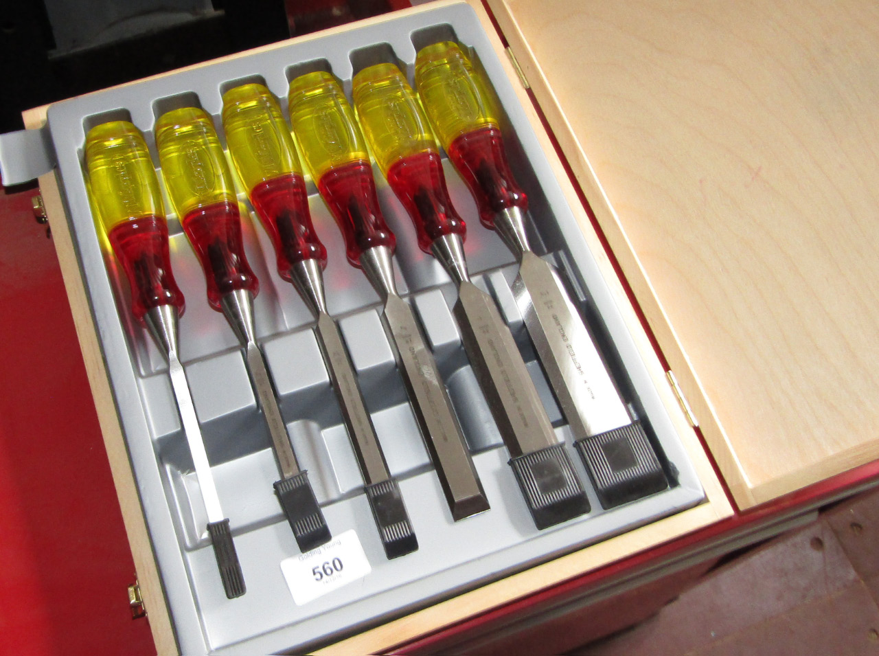 Appraisal: A cased set of Marples of Sheffield chisels and a