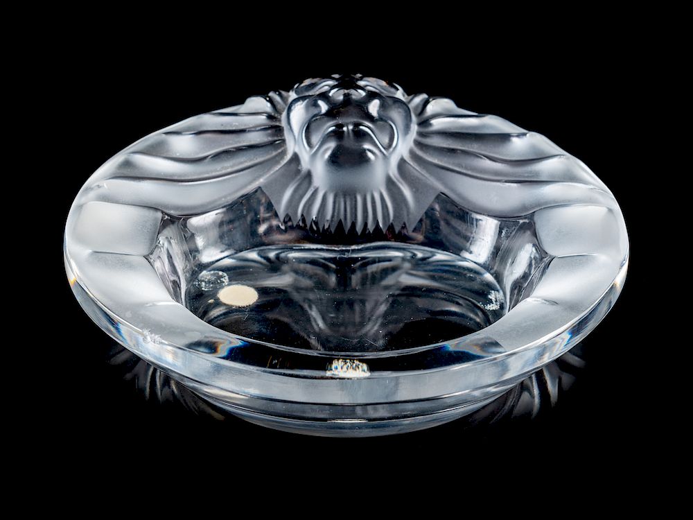 Appraisal: A Lalique Frosted Glass Dish Tete de Lion e A