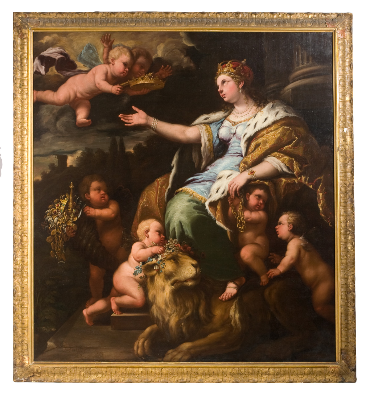 Appraisal: ALLEGORY OF MONARCHY OR JUSTICE AFTER THE ITALIAN BAROQUE PAINTER