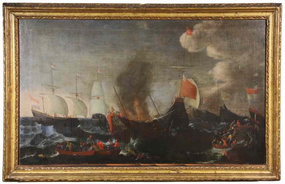 Appraisal: MONUMENTAL OOC - Dutch Old Master rendering of a th