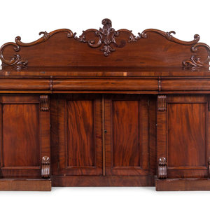 Appraisal: A Classical Mahogany Serving Cabinet Circa Height x width x