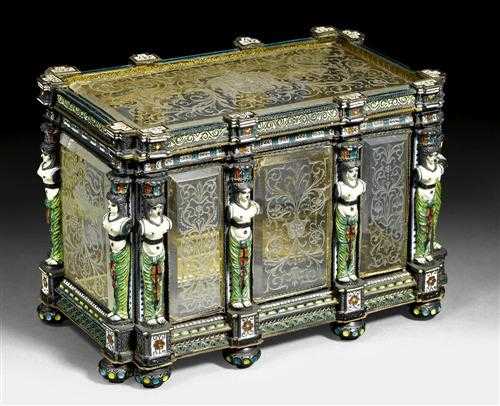 Appraisal: DECORATIVE BOX Renaissance style Austria end of the th century