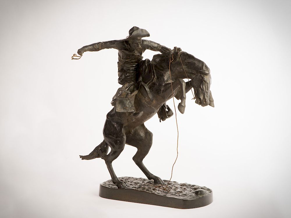 Appraisal: Frederic Remington - The Broncho Buster Casting Exclusive on Bidsquare