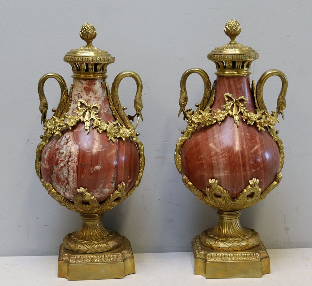 Appraisal: Pair Of Fine Quality Louis XV Style Gilt Bronze And