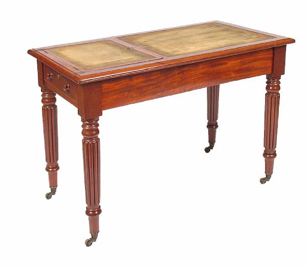 Appraisal: An early Victorian mahogany writing desk height in width in