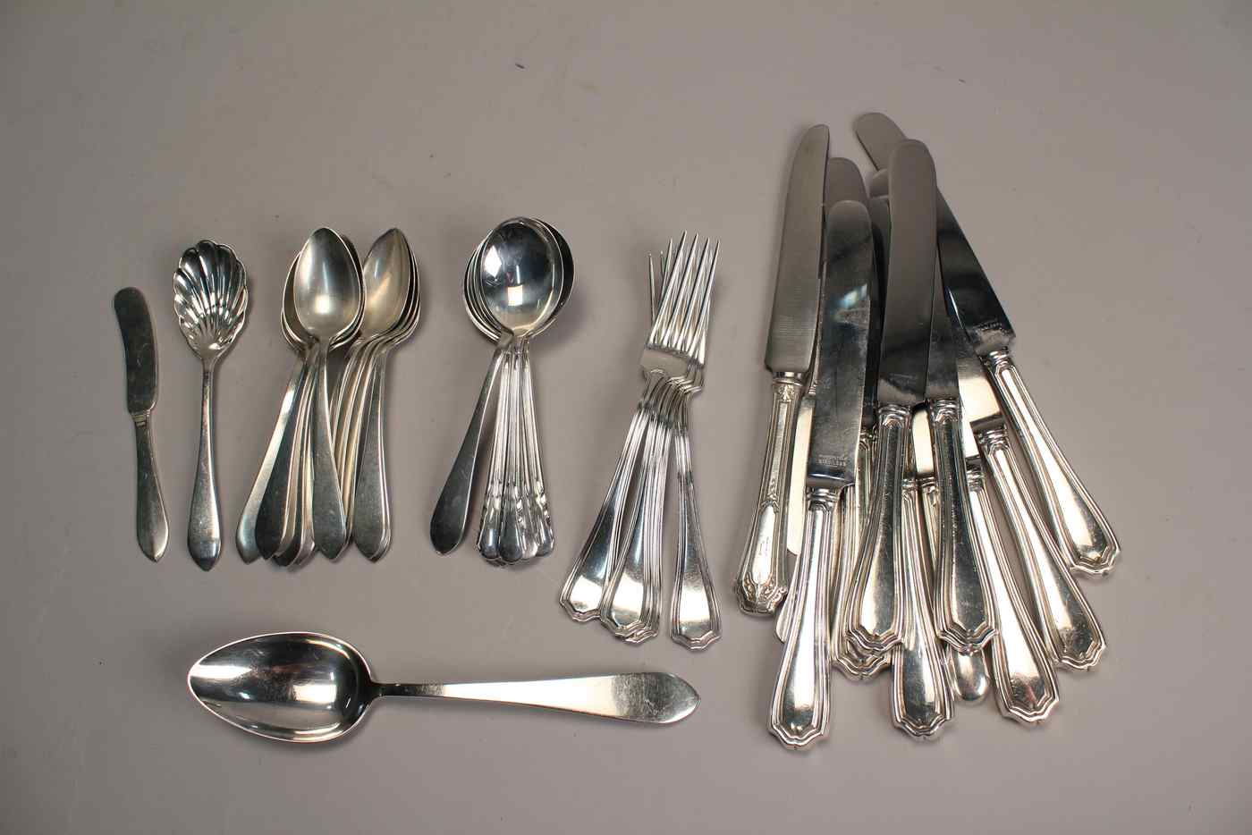 Appraisal: THIRTY-NINE PIECES OF STERLING SILVER FLATWAREBy various makers Includes five