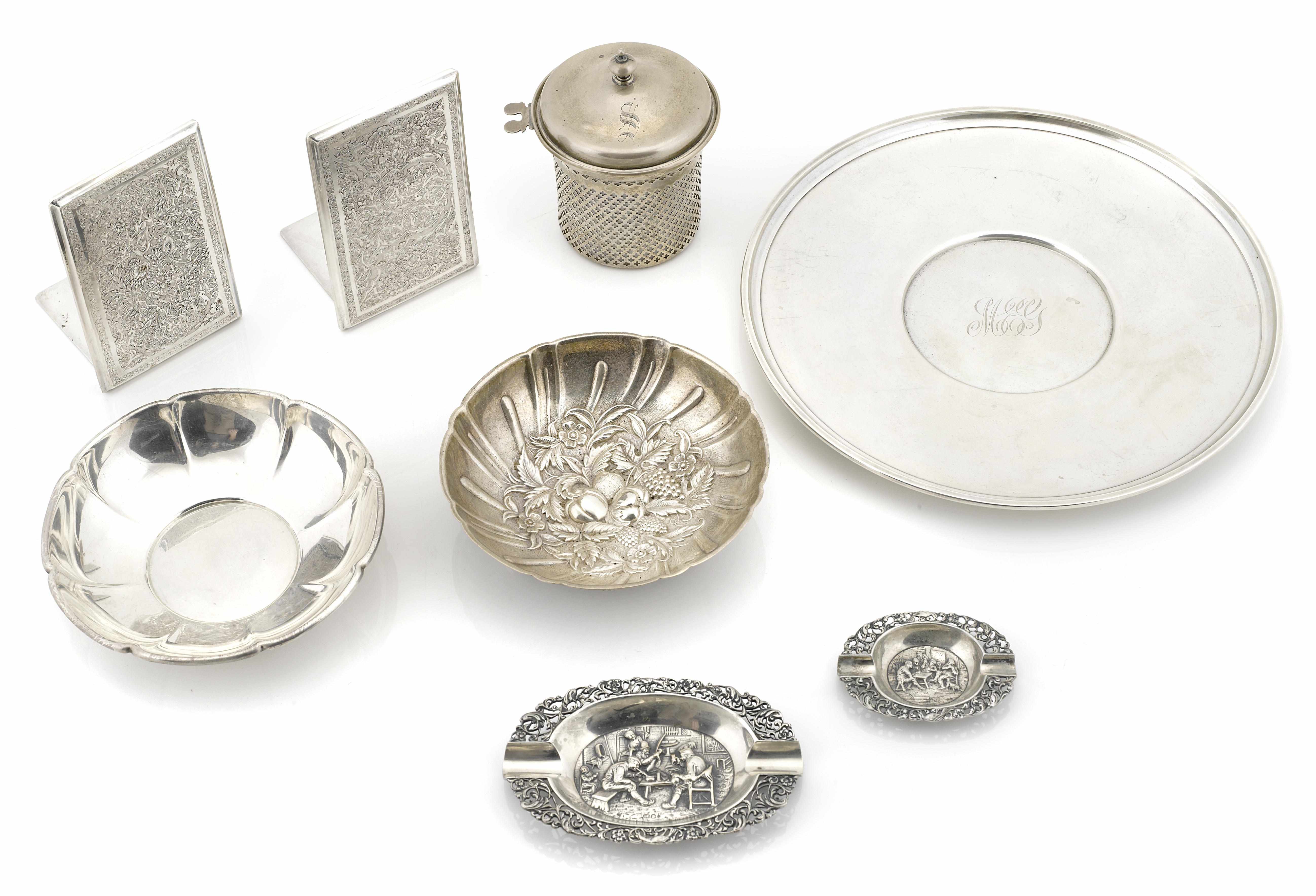 Appraisal: An International group of silver hollowware American Dutch and Persian