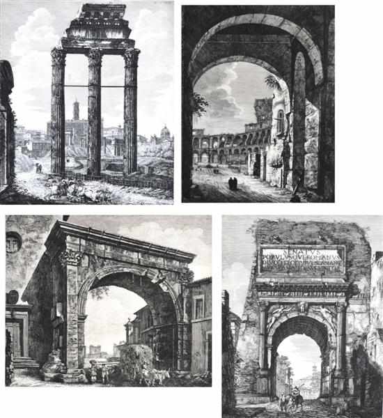 Appraisal: ROMANO ROSSINI ITALIAN - Views of Rome i Avanzi del