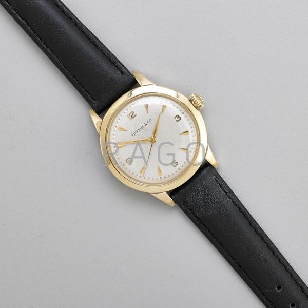 Appraisal: TIFFANY CO GOLD AUTOMATIC WRISTWATCH MOVADO Condition Report