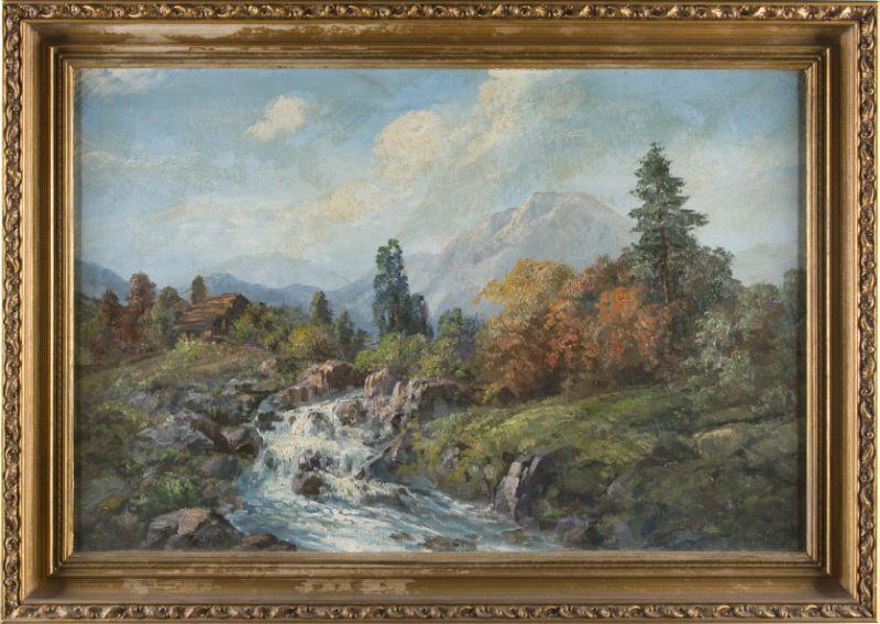 Appraisal: American School Autumn Landscape early th century oil on canvas