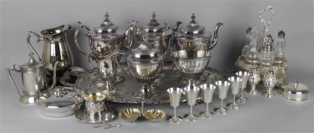 Appraisal: GROUP OF AMERICAN AND CONTINENTAL SILVERPLATE AND METAL WORK including