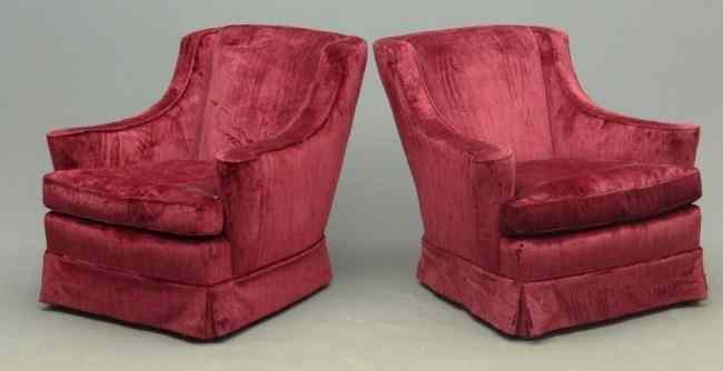 Appraisal: Pair upholstered chairs '' Ht