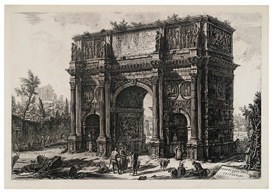 Appraisal: GIOVANNI B PIRANESI Veduta dell'Arco di Constantino Etching x mm