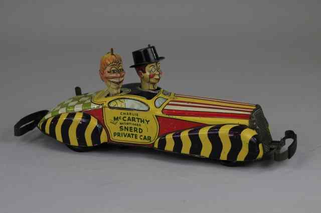 Appraisal: CHARLIE MCCARTHY MORTIMER SNERD PRIVATE CAR Marx Toys large scale