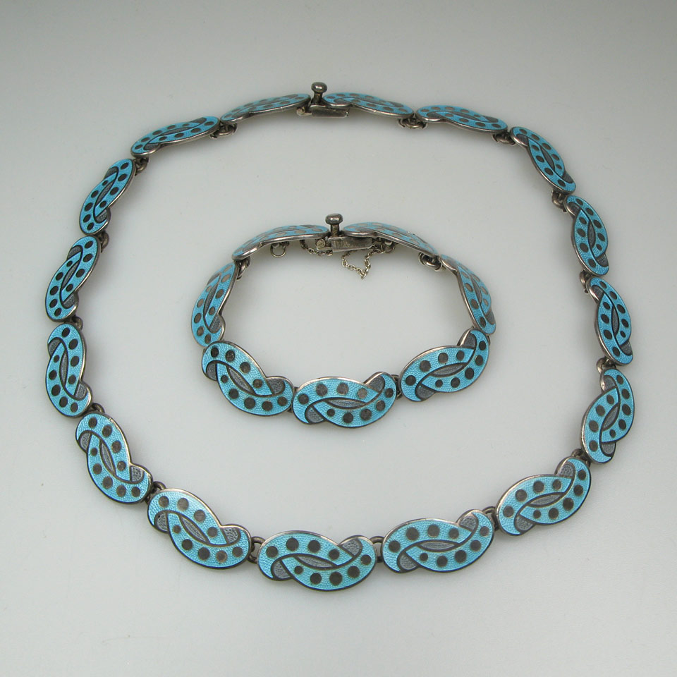 Appraisal: Margot Van Voorhies Carr Mexican Sterling Silver Necklace And Bracelet