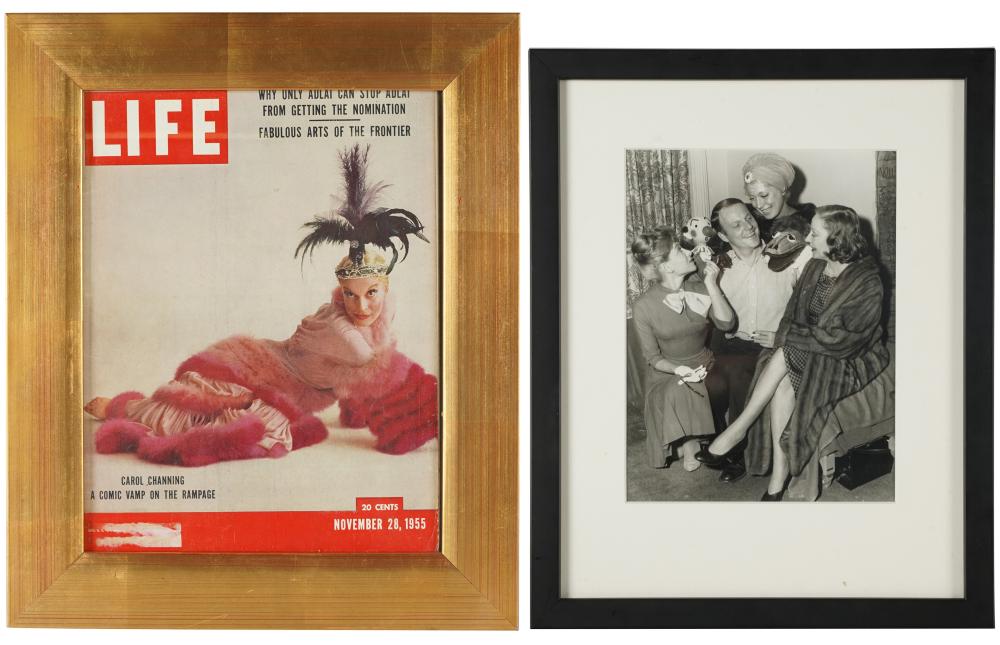 Appraisal: CAROL CHANNING PHOTOGRAPH FRAMED LIFE MAGAZINEthe photograph depicting Fran Allison