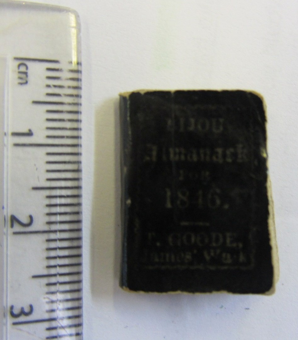 Appraisal: MINIATURE The BIJOU ALMANACK for pp incl pp calendar engraved