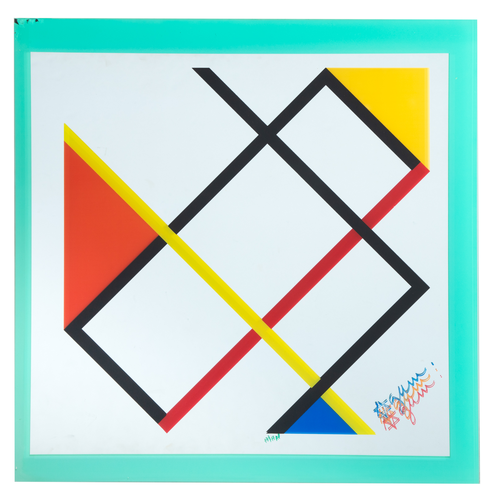 Appraisal: YAACOV AGAM L'HOMMAGE A MONDRIAN SERIGRAPH Israeli b Serigraph on