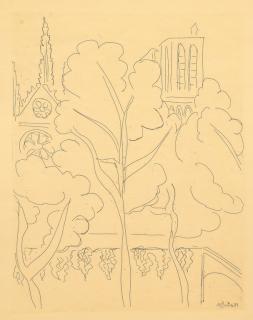 Appraisal: Henri Matisse etching Notre Dame Henri Matisse etching La Cite