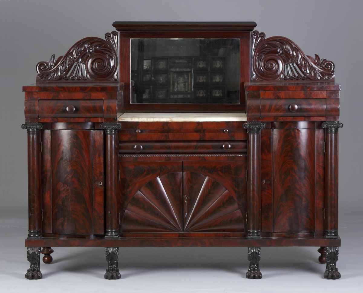 Appraisal: Marble Top Sideboard attr to Anthony Quervelle of Philadelphia Matched