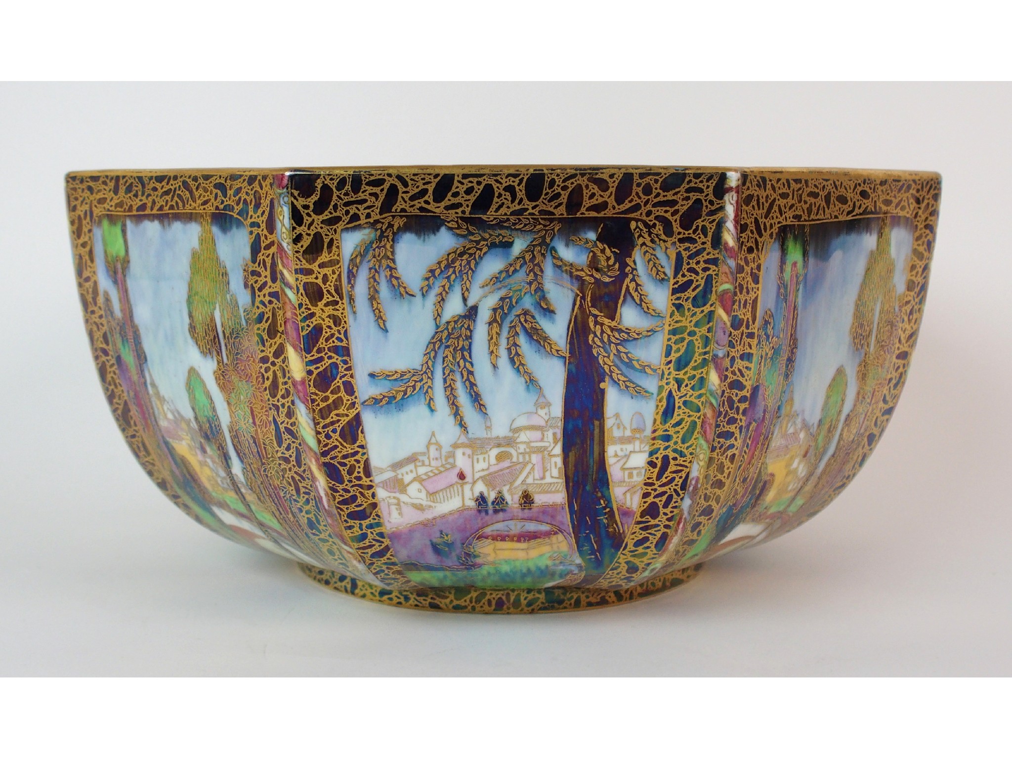 Appraisal: A Wedgwood Fairyland Lustre octagonal centrebowl by Daisy Makeig-Jonescirca interior