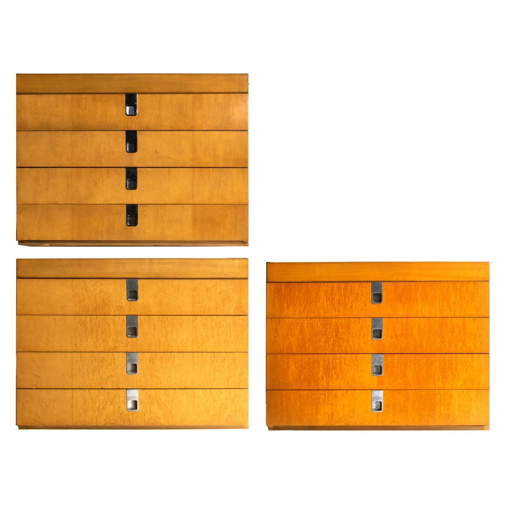 Appraisal: BRIAN PALMER FOR BAKER BIRDSEYE MAPLE CHESTS items from the