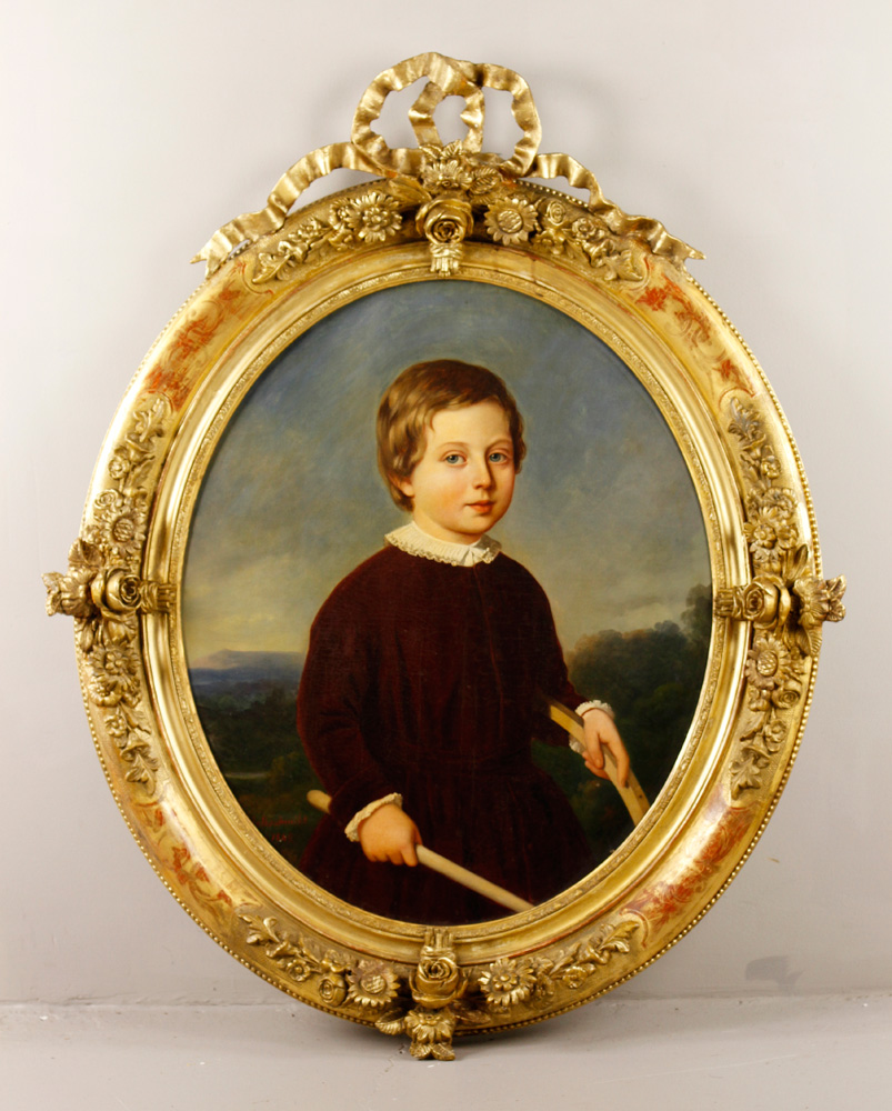 Appraisal: - th C Young Boy O C th century portrait