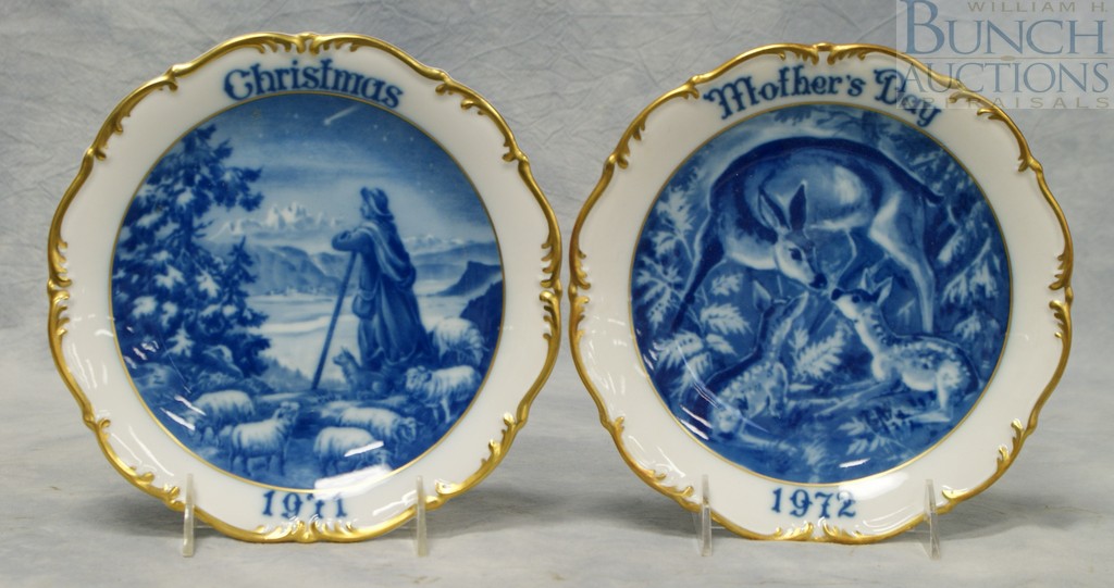 Appraisal: Dresden collector plates Christmas Mothers Day dia with original boxes