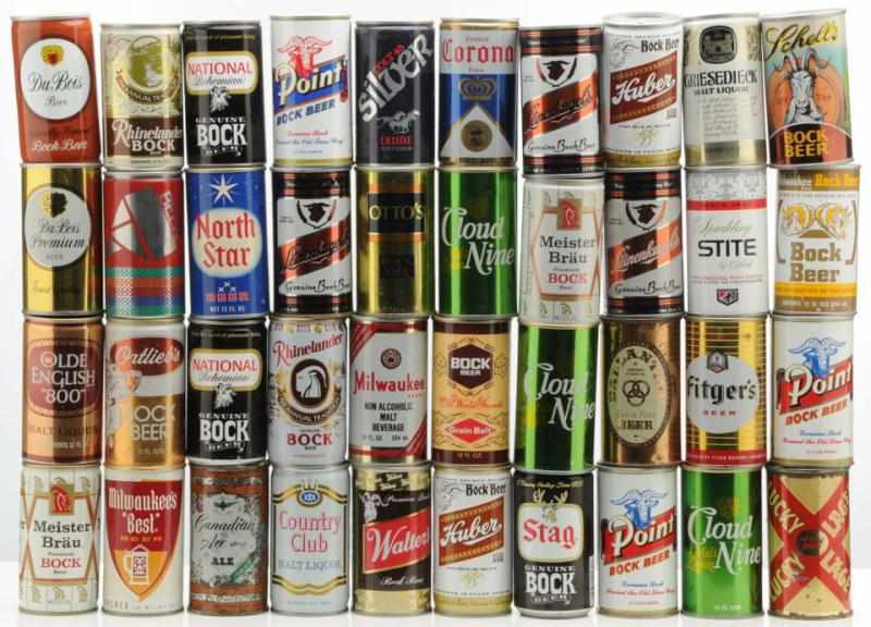 Appraisal: Lot of Self-Opening Beer Cans Includes Bocks Malt Liquors and