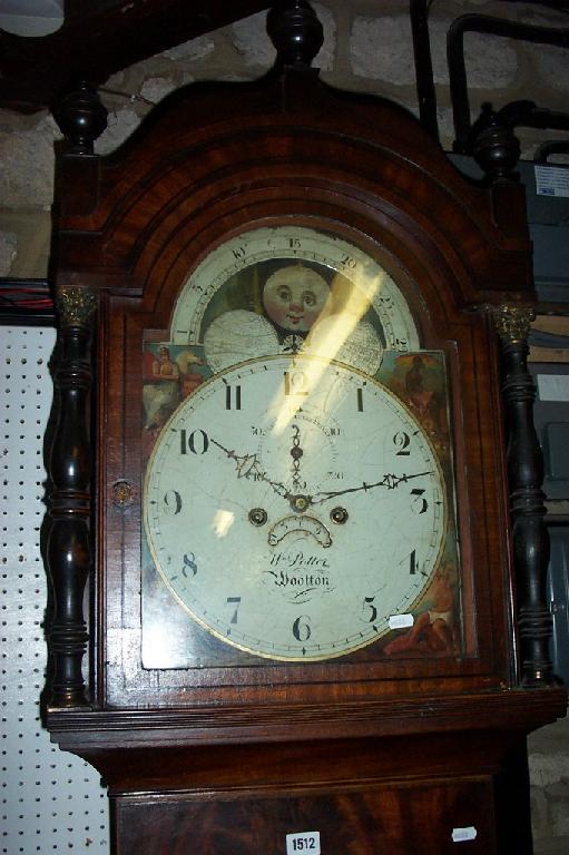 Appraisal: A th century mahogany longcase clock with -day movement with