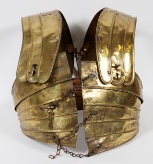 Appraisal: A HAND-HAMMERED CUIRASS FROM BEN-HUR Metro-Goldwin-Mayer A stylized lorica segmentata