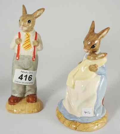 Appraisal: Royal Doulton Bunnykins Figures Large Sized Father DB and Mother