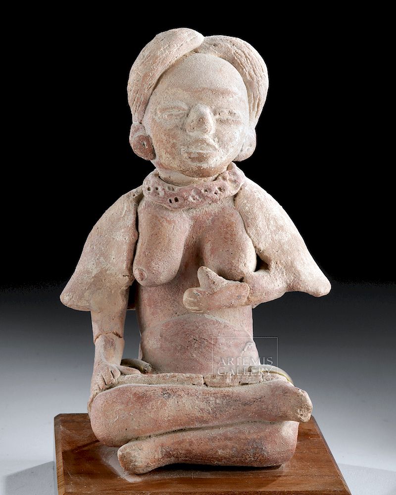 Appraisal: Xochipala Pottery Seated Female Figure Cross-Legged Pre-Columbian Mesoamerican Formative Period