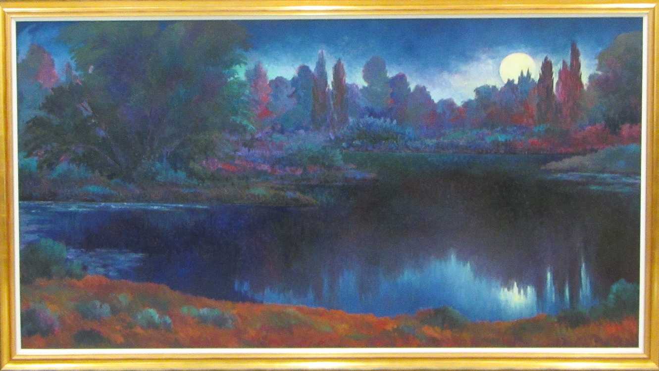 Appraisal: SONJA TERVO OIL ON CANVAS United States - Pond nocturnal