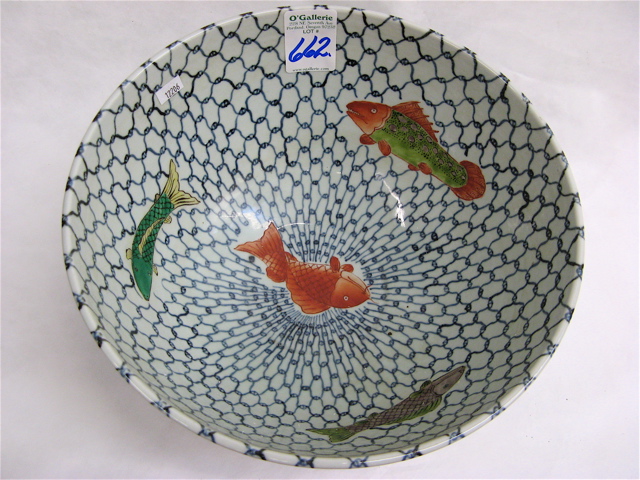 Appraisal: CHINESE PORCELAIN CENTER BOWL hand painted under glaze having an