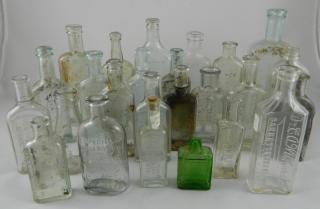 Appraisal: Miscellaneous glass bottles Miscellaneous glass bottles note condition various sizes