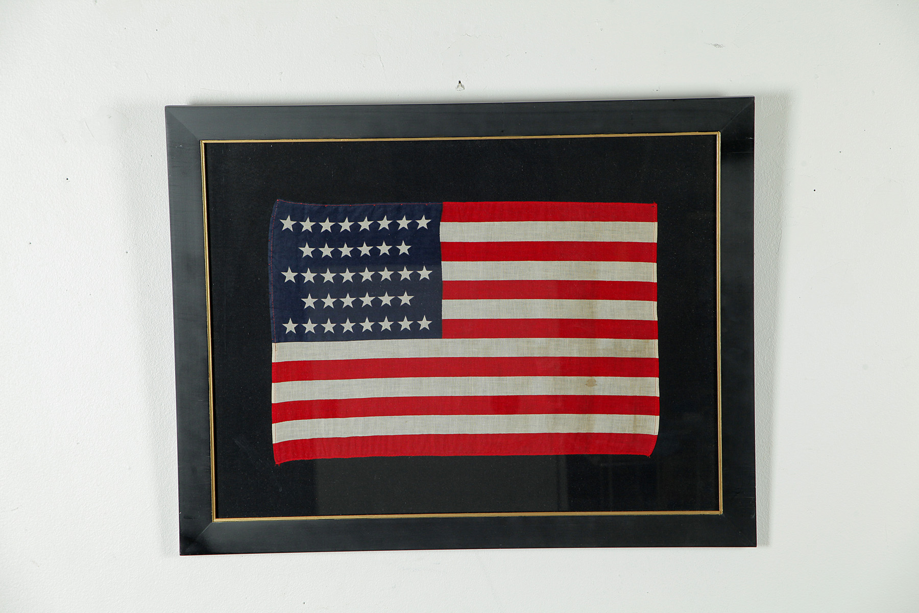 Appraisal: TWO UNITED STATES FLAGS Printed silk stars flag h w