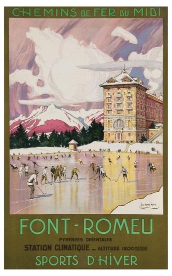 Appraisal: ROUX Tony Georges - FONT-ROMEU SPORTS D'HIVER lithograph in colors