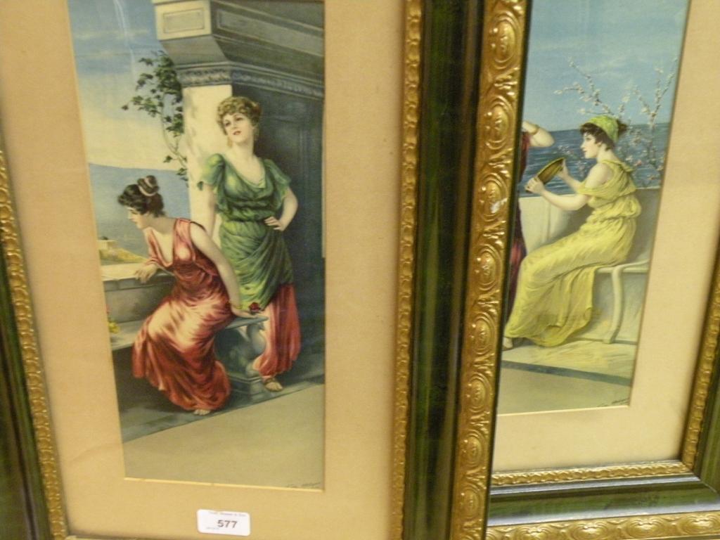 Appraisal: A pair of late thC framed coloured prints after Hollyer