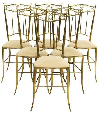 Appraisal: lot of Italian Chiavari style brass-tone metal chairs mid th