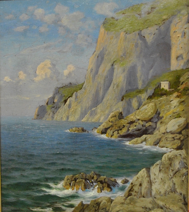 Appraisal: - Welters William - oil on board painting of rocky