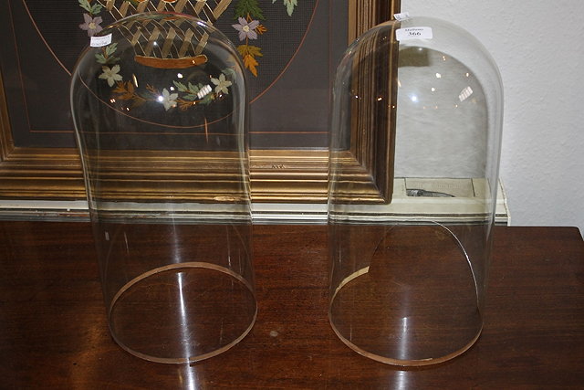 Appraisal: TWO VICTORIAN GLASS DOMES