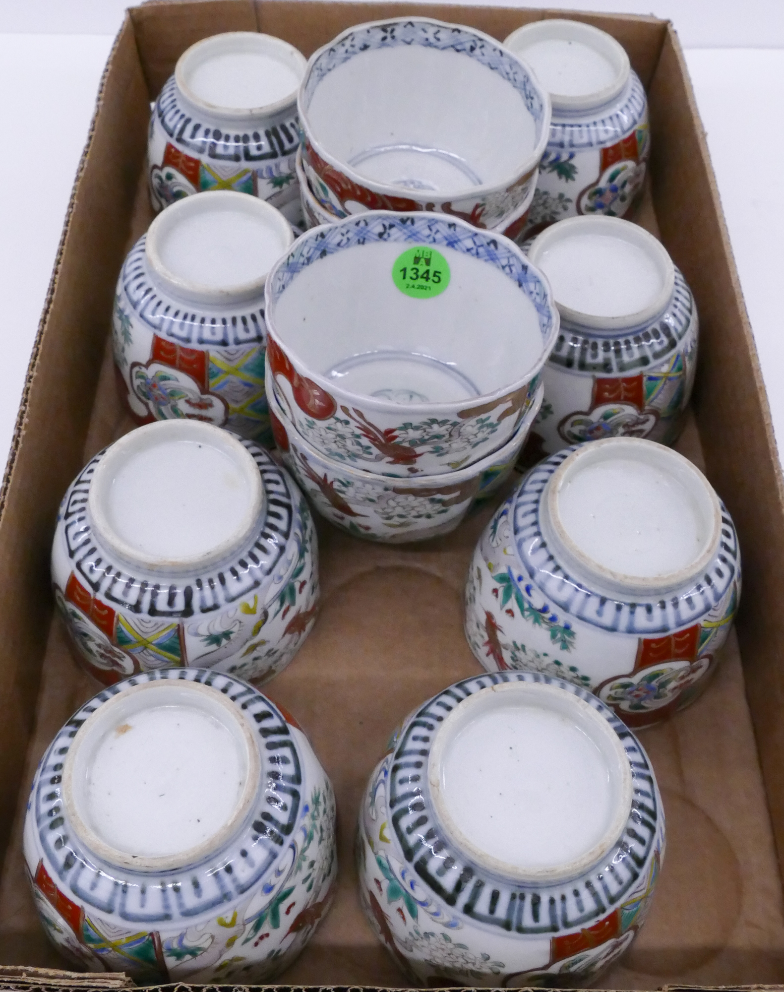 Appraisal: Set pc Meiji Japanese Imari Soba Cups- ''