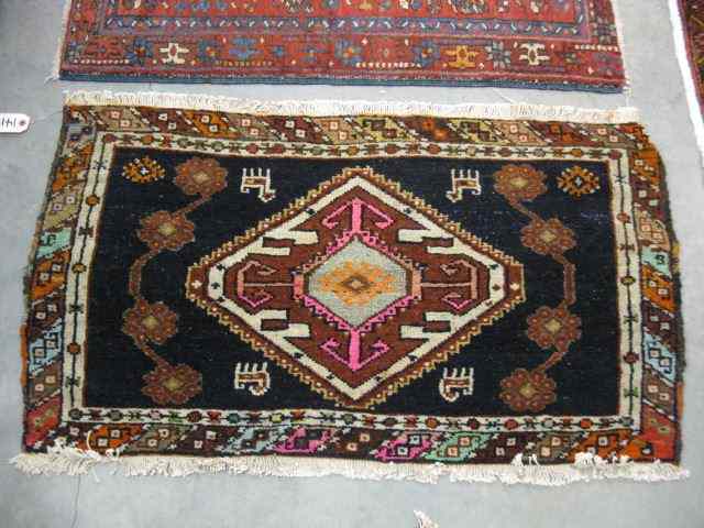 Appraisal: Kord Persian Handmade Rug central medallion indigo field ' ''