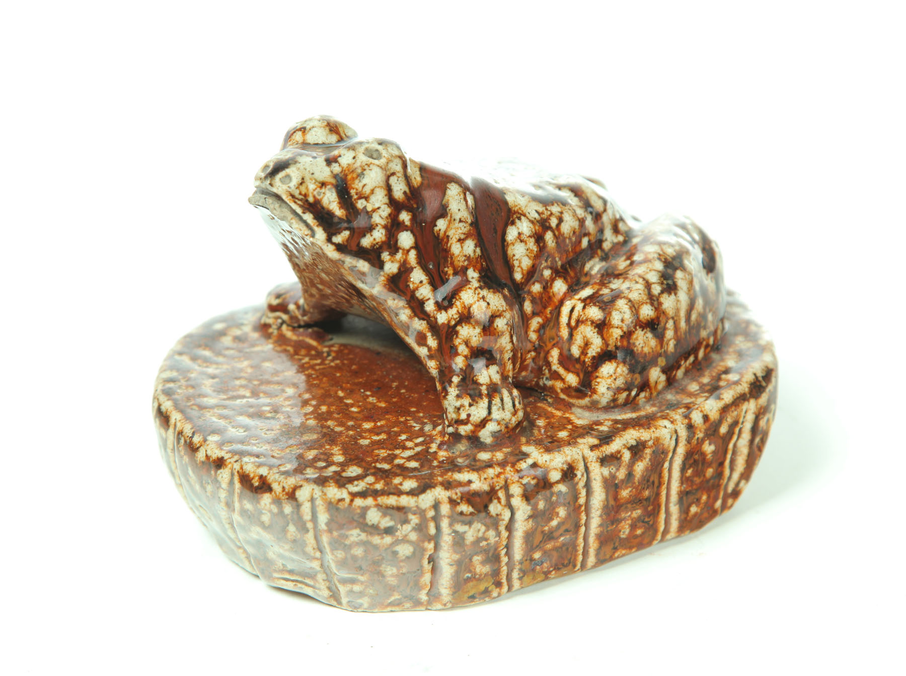 Appraisal: SEWERTILE FROG Ohio early th century Frog on a high