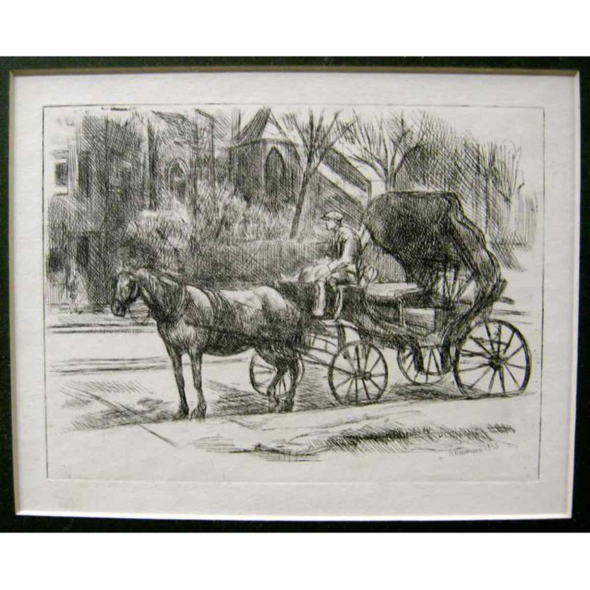 Appraisal: ERNST NEUMANN CANADIAN - HORSES AND BUGGIES THREE ETCHINGS EACH